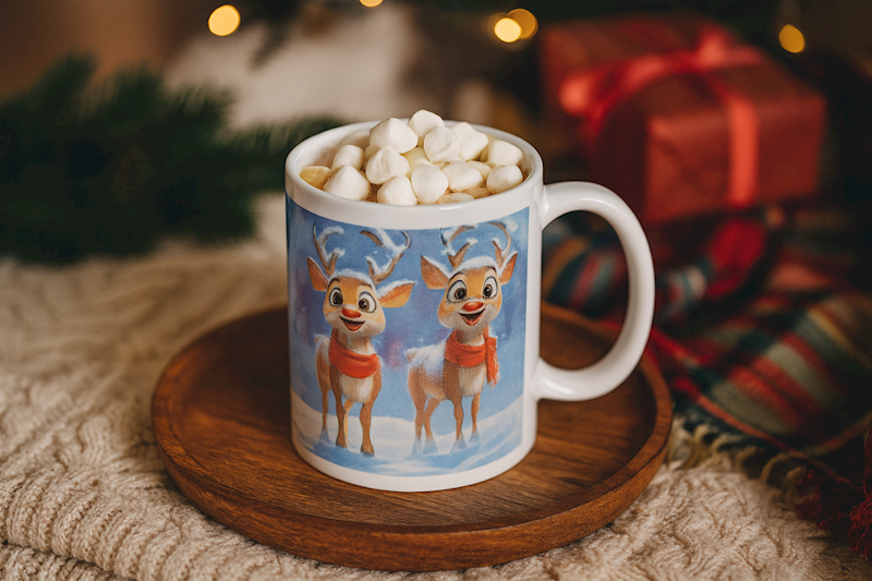 Kubek santa & rudolph 2wzory