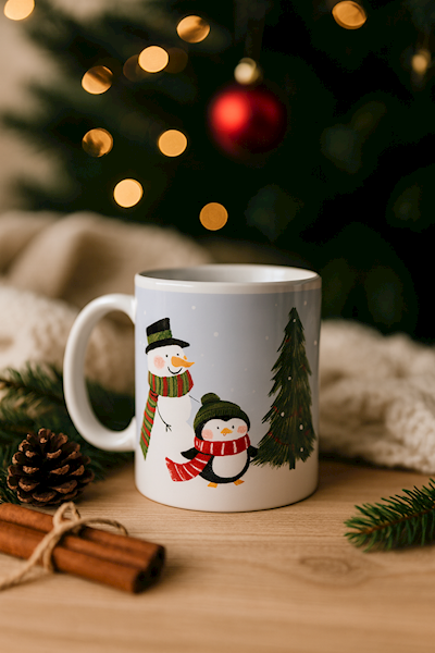 Kubek Bałwan i miś