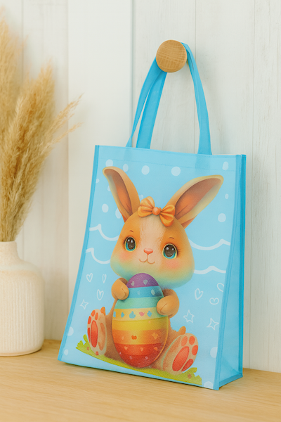 Torba na zakupy wielkanocna zając 30x40 cm