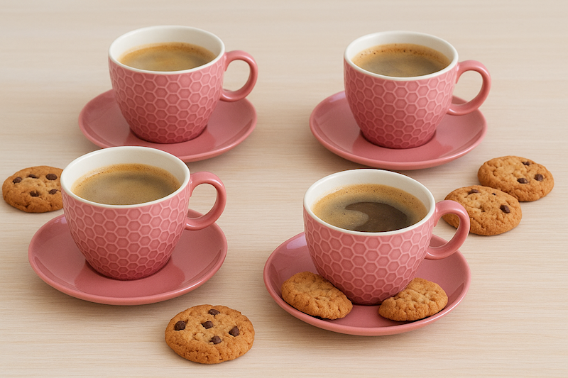 Filiżanki do kawy Cappuccino 4+4, 200ml