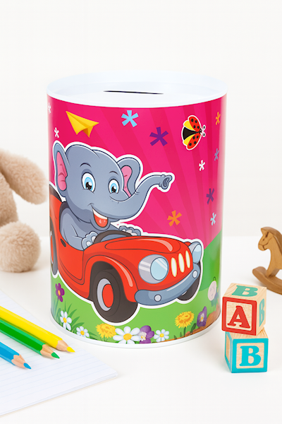 Skarbonka Żyrafa, Słonik, Lew, Krokodyl