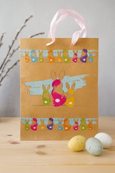 Torebka na prezenty wielkanocna 23x18