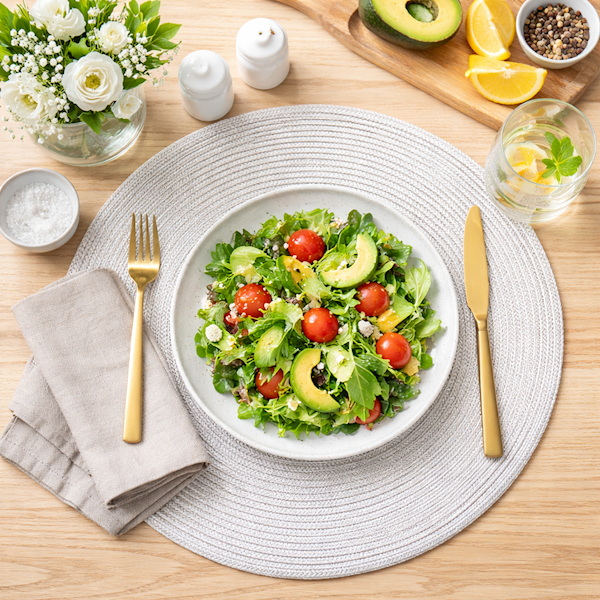 Mata stołowa Bruni SREBRNA OKRĄGŁA