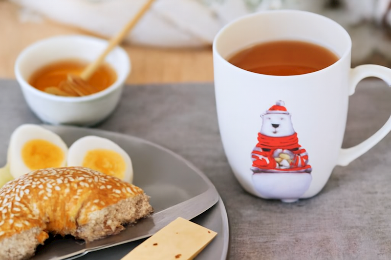 Kubek świąteczny zwierzęta