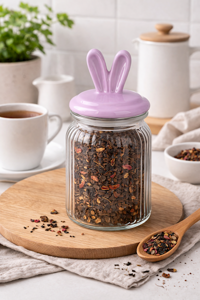 Słój szklany z uszami 1000ml 