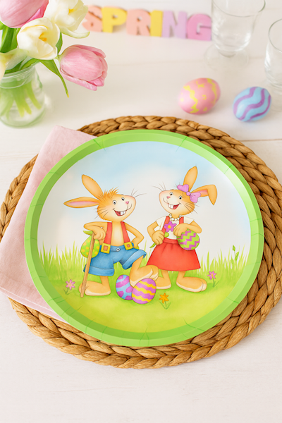 Talerz wielkanocny melamina 21 cm
