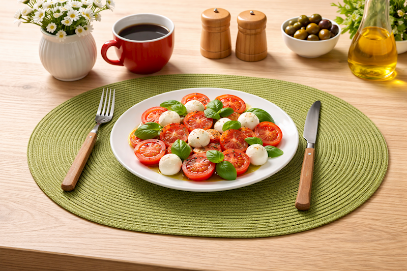 Mata stołowa Bruni JASNY ZIELONY OWALNY