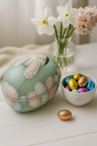 Metalowa puszka JAJO na słodycze – Wielkanocna niespodzianka