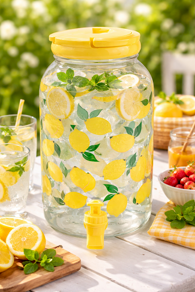 Słój z kranikiem do lemoniady 4L