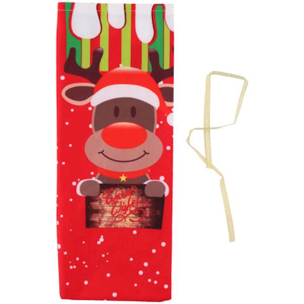 Pokrowiec świąteczny na butelkę 12,5x34 cm