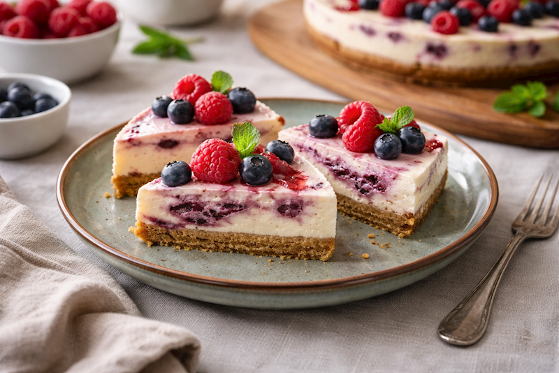 Talerz deserowy do ciasta 16 cm Light Blue