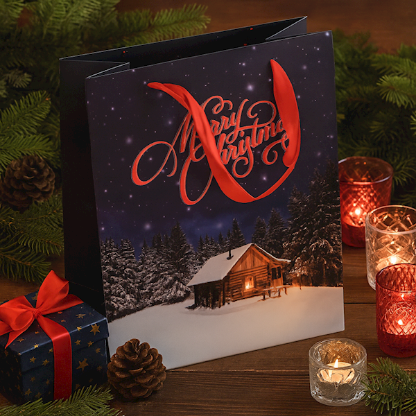 Torebka świąteczna na prezenty 25x20