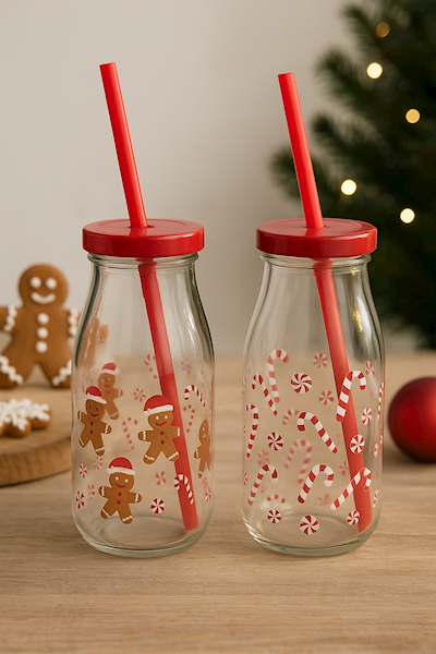 Kubek ze słomką piernik, laska cukrowa 250ml