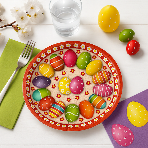 Talerz wielkanocny melamina 21 cm