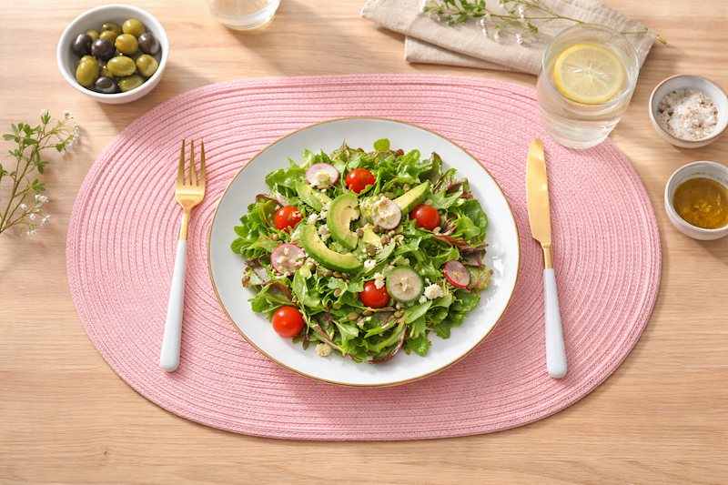 Mata stołowa Bruni PUDROWY RÓŻ OWALNA