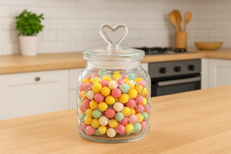 Pojemnik, słoik szklany z SERCEM 700ml