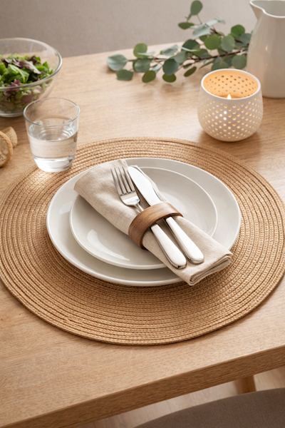 Mata stołowa Bruni ZŁOTA OKRĄGŁA