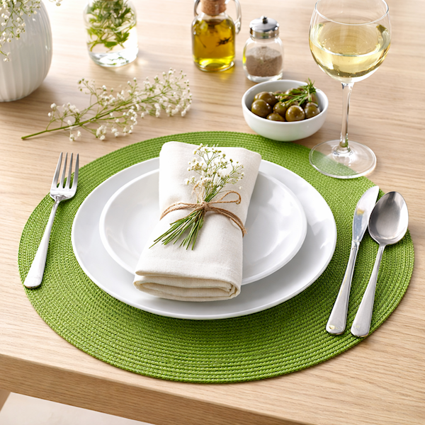 Mata stołowa Bruni JASNY ZIELONY OKRĄGŁY