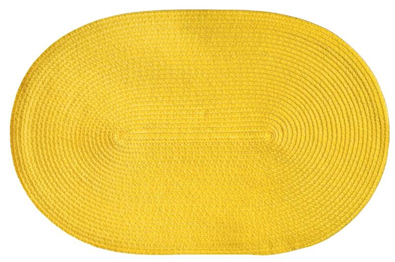 Mata stołowa Bruni ŻÓŁta OWALNA