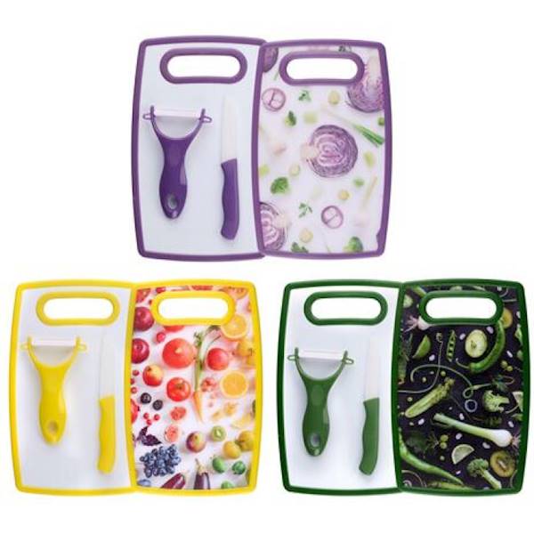 Deska do krojenia+ obieraczka 25x16 cm