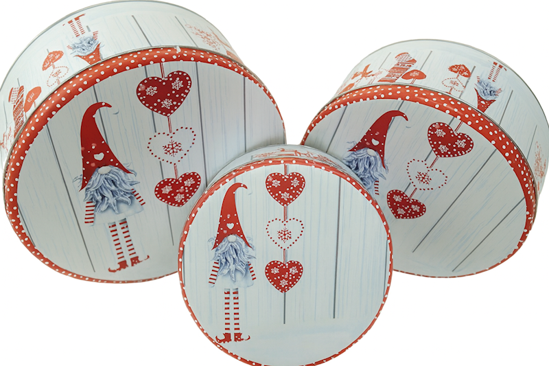 Puszka świąteczna, GNOM SKRZAT , 3 sztuki