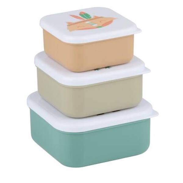 Pudełka śniadaniowe, lunchbox, zestaw 3 sztuk