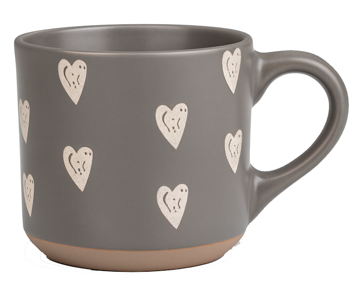 Kubek w serca, 350ml, 4kolory