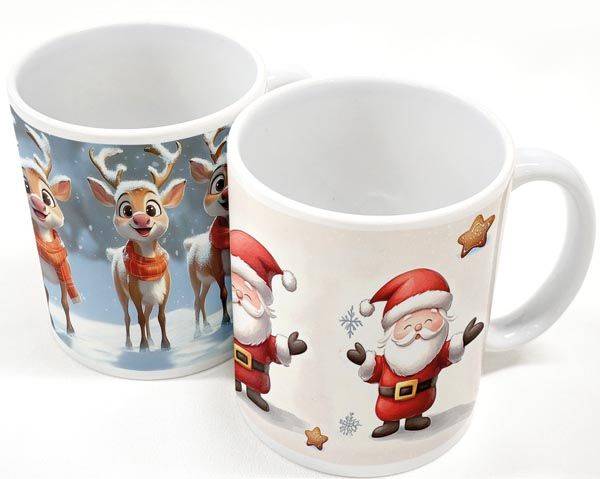 XMAS Kubek santa & rudolph 2wzory 13708