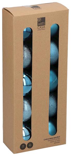 Xmas Bombka BLUE 10 sztuk