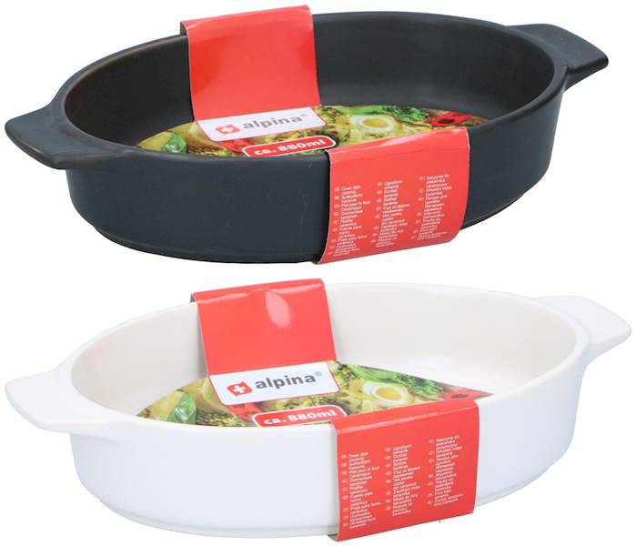 Naczynie żaroodporne czarne lub białe 880ml