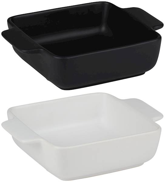 Naczynie żaroodporne czarne lub białe kwadrat 800 ml