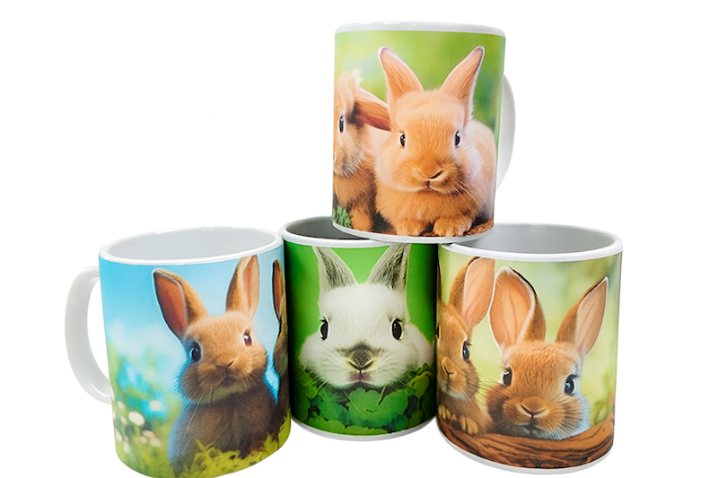 Kubek ceramiczny w zające 300ml