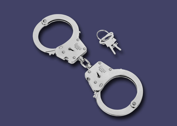 Kajdanki niklowane CZ z blokadą 9924 Alfa Proj