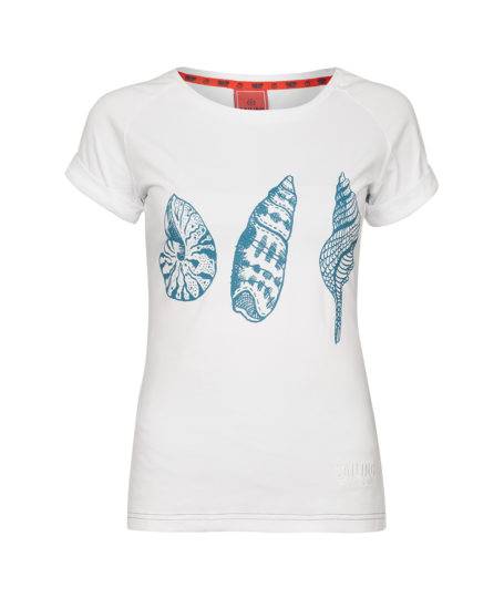 T-shirt Żeglarski ,,Muszle'' Biały