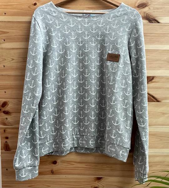 Bluza Kotwiczki Patern szara męska