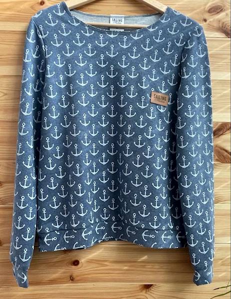 Bluza Kotwiczki Patern Niebieska damska