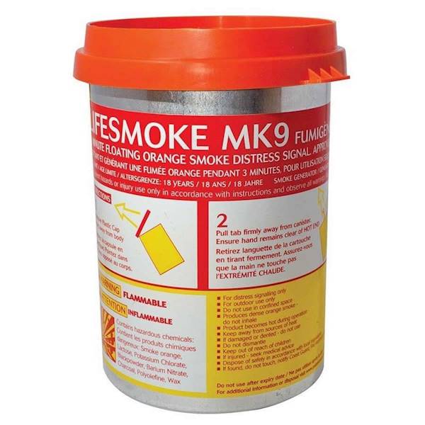 Pławka dymna pomarańczowa MK9, SOLAS, EC-MED