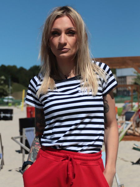 T-shirt Żeglarski  w paski