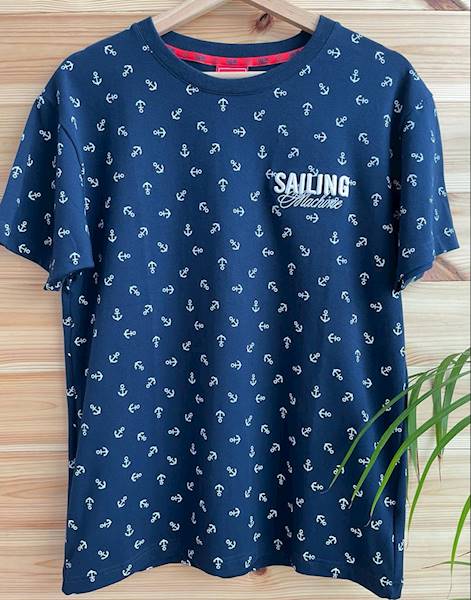 T-shirt Kotwice Granatowy męski