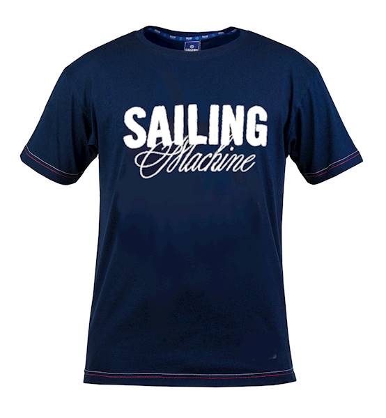 T-shirt Logo Białe Granatowy męski