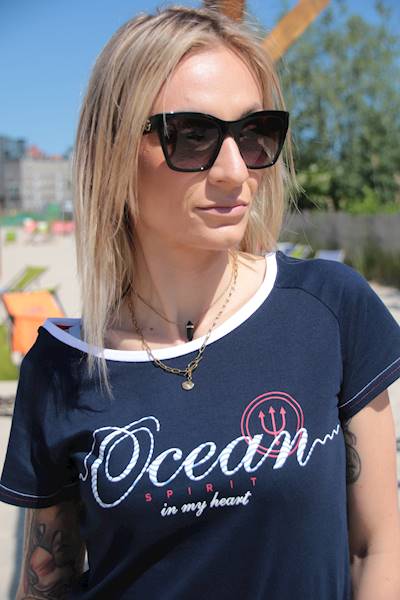 T-shirt Duch Oceanu Granatowy damski