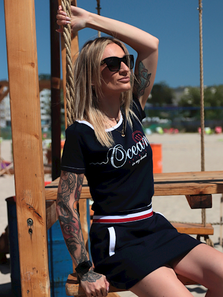 T-shirt Duch Oceanu Granatowy damski