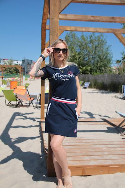 T-shirt Duch Oceanu Granatowy damski