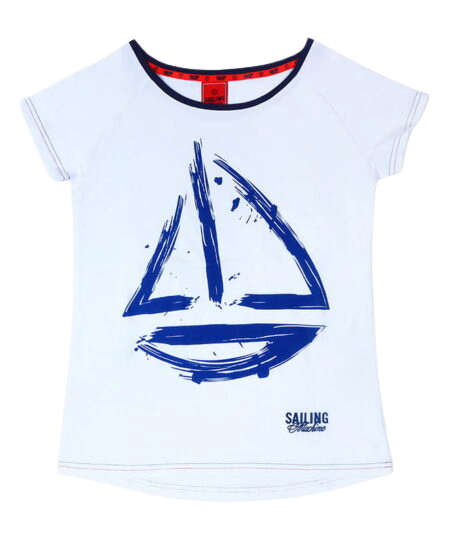 T-shirt Jacht Biały damski