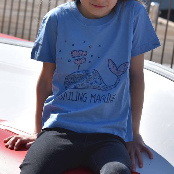 T-shirt Wieloryby Błękitny kids