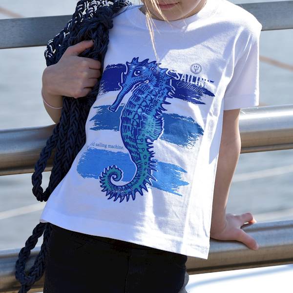 T-shirt Konik Morski Biały kids