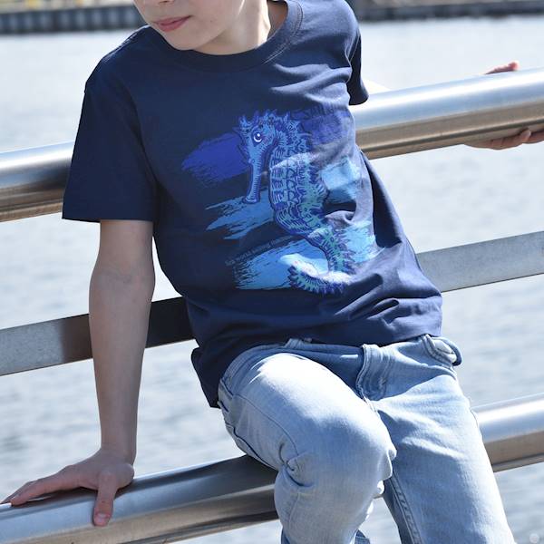 T-shirt Konik Morski Granatowy kids