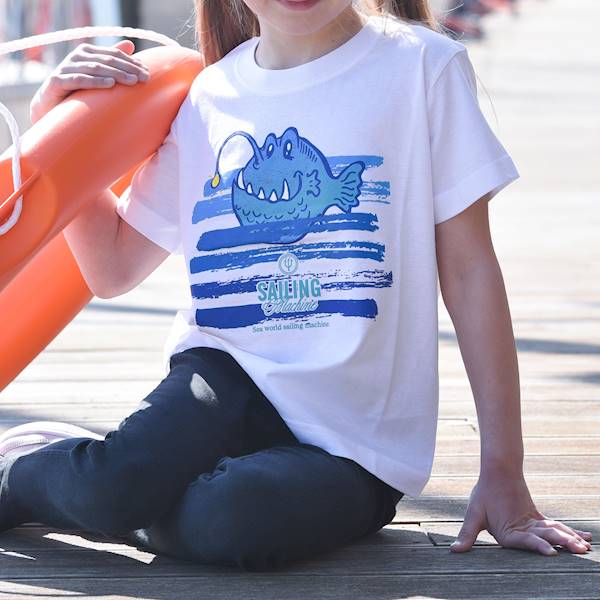 T-shirt Melanocetus Biały kids