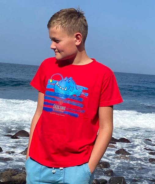 T-shirt Melanocetus Czerwony kids