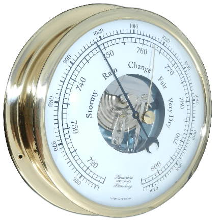Barometr Hanseatic Instruments śr. 155 mm mosiądz